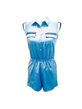 Love Tree Los Angeles Baby Blue Utility Romper